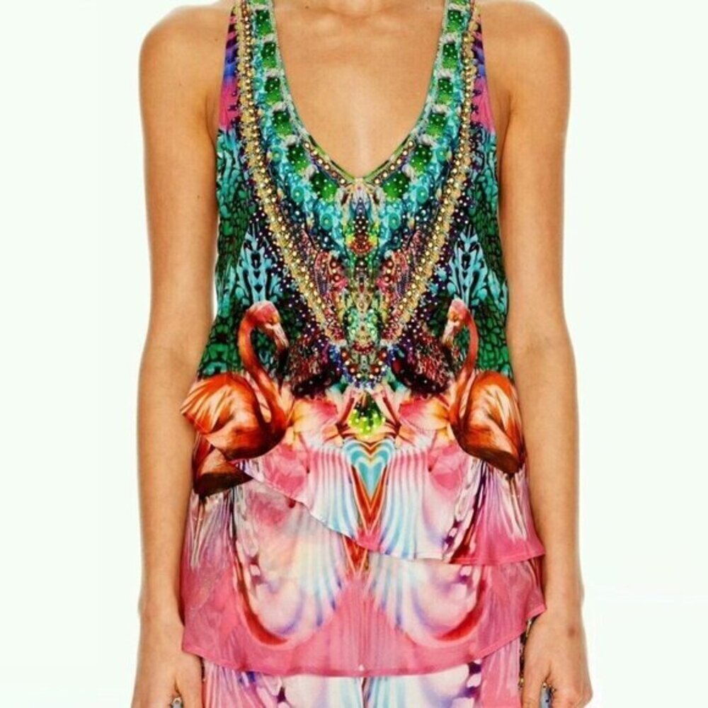 Camilla Awakened Utopia‎ Racer Back Top Size 1 Small
